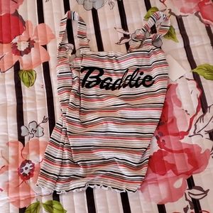 Fashion Magazine striped tank top